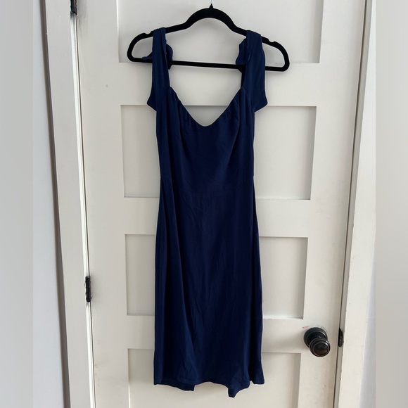 Reformation Marla Navy Off the Shoulder dress size 2 - Picture 2 of 10